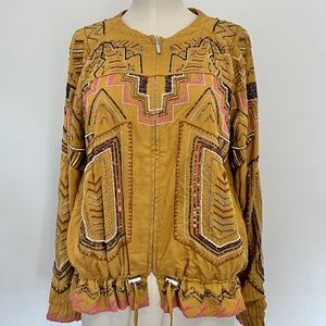 Beaded bomber jacket